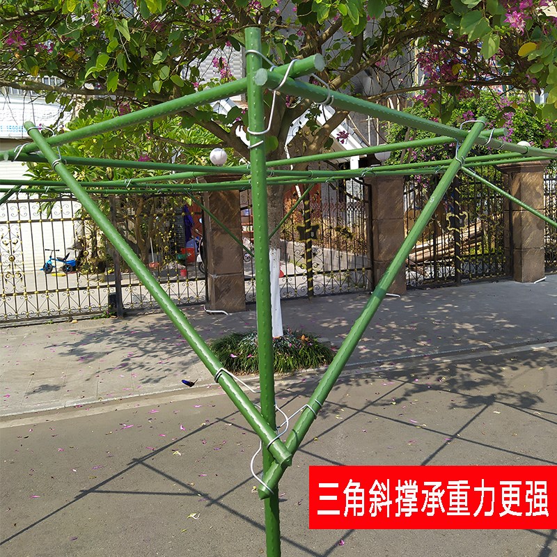 花园种植月季葡萄架包塑钢管花支架黄瓜百香果铁线莲攀爬棚藤架杆