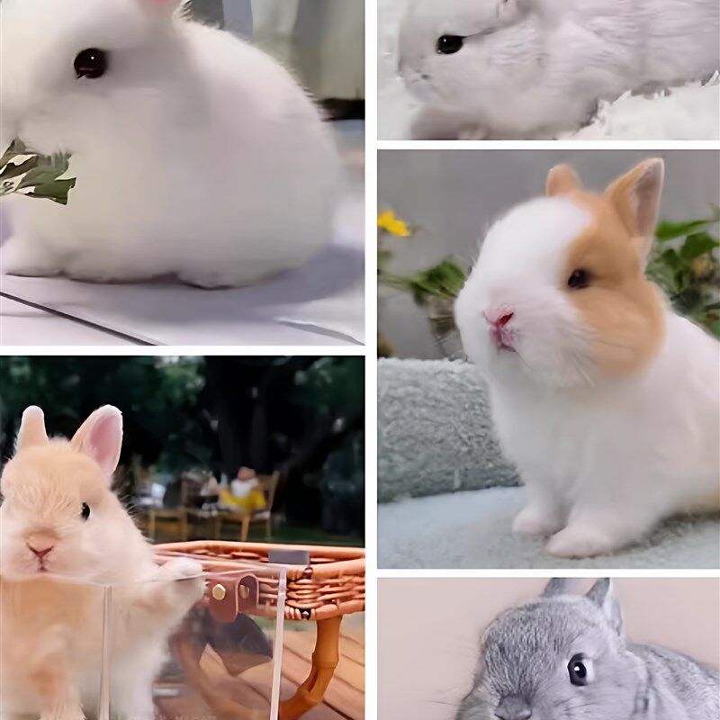 兔子活物长不大迷你侏儒猫猫兔荷兰垂耳小兔活体幼崽家养宿舍宠物
