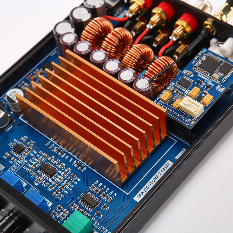D3数字重低音功放机TPA3255 蓝牙5.0版QCC3034 2.1 声道 电脑音响