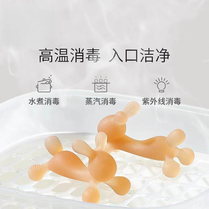 小月龄牙胶防吃手兔子磨牙棒婴儿口欲出牙期安抚宝宝牙咬胶可水煮