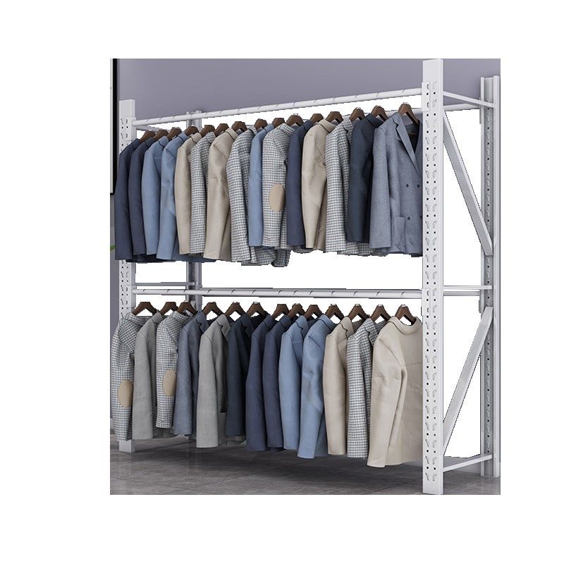 工厂仓库仓储服装商城货架挂衣杆库房冬装西服置物架衣物展示铁架