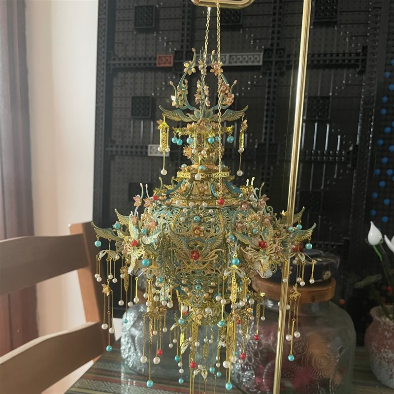 无骨花灯支架木中秋节桌面风铃铛支架挂架子毛笔架笔挂项链饰品架
