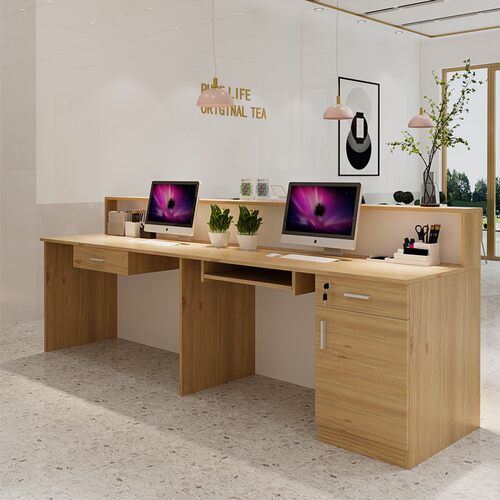 公司前台桌接待台店铺简约吧台饭店收银台美容院咨询台奶茶店柜台