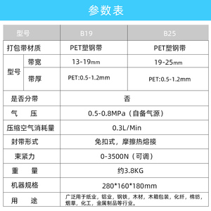 悦联B19免扣式气动打包机捆扎带收紧一体全自动手提式气动PET塑钢