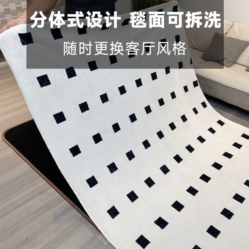 可拆洗电热地毯石墨烯地暖垫家用客厅加热地垫发热毛毯加热毯子