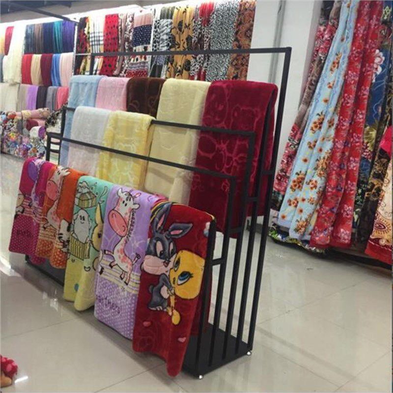 服装店裤子展示架毛巾浴巾铁艺架子落地丝巾架布料展架围巾展示架