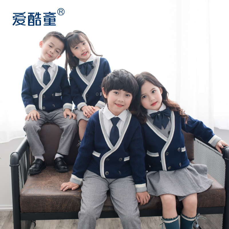 幼儿园园服秋冬季礼服校服中小学生班服钢琴演奏服四件套入园套装