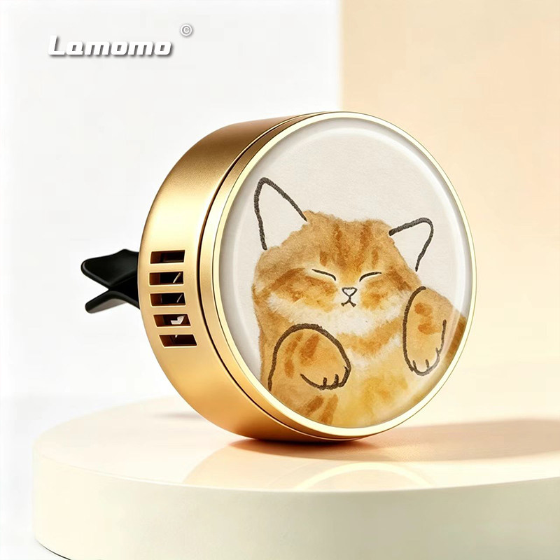 超可爱橘猫车载香薰汽车出风口装饰卡通猫咪扩香器送好友新车礼物
