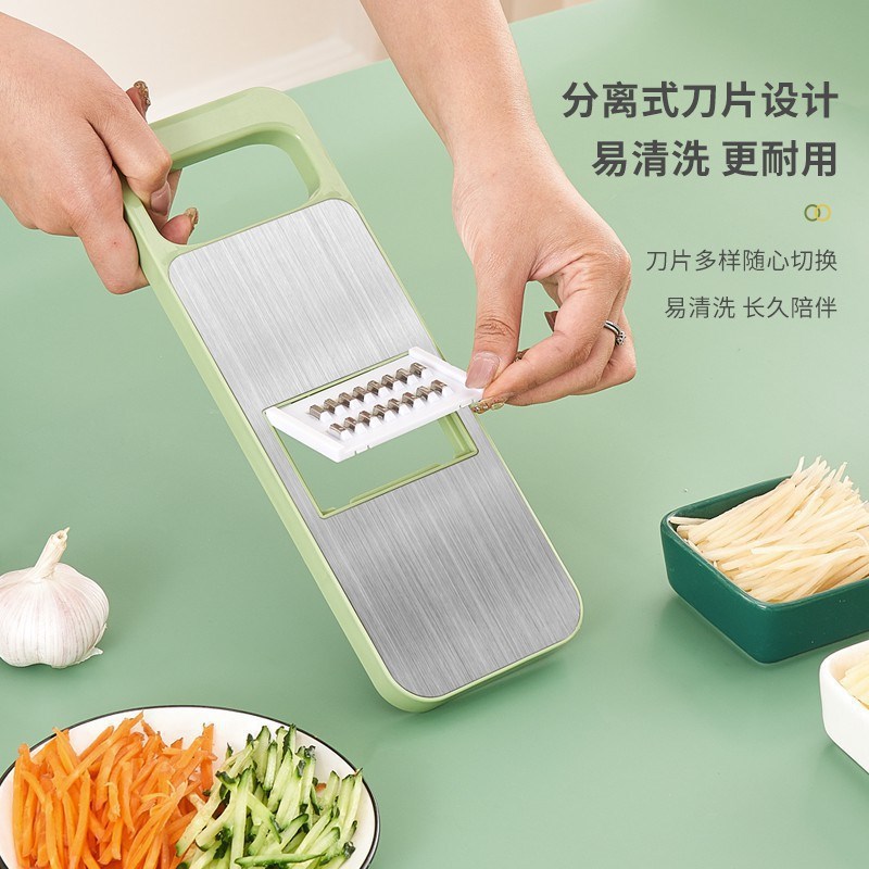 切士豆丝神器刨切丝器插板插叉土豆丝的工具推差刷爆刨子搽挂刨丝