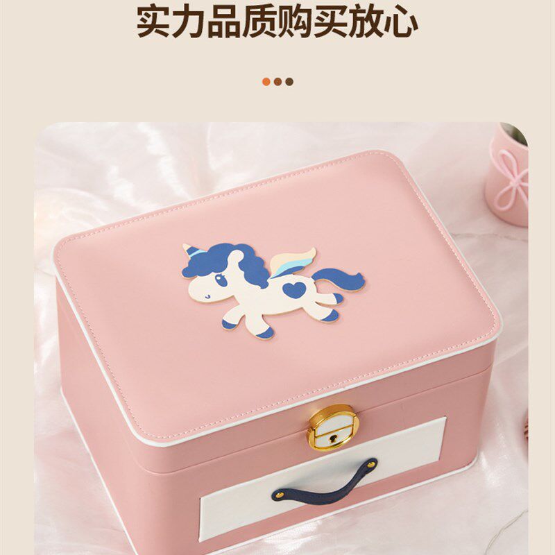 高端女孩发饰礼盒儿童首饰盒公主饰品套装女童宝宝小皮筋生日礼物
