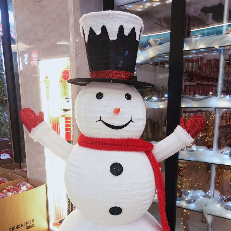圣诞节装饰品发光雪人电池老人商场酒店摆件场景布置圣诞装饰橱窗