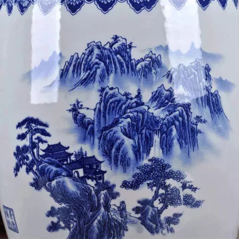 景德镇陶瓷米缸油缸水缸酱缸家用带盖20斤30斤50斤密封防潮防虫