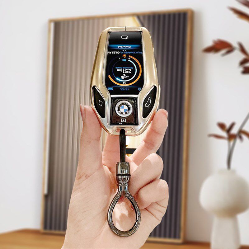 适用宝马液晶钥匙套7系730li 740男士6系GT扣X5/X7汽车高级金属壳