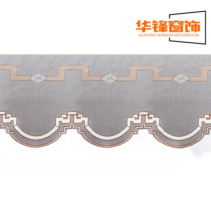 高度48cm圈圈麻帘头窗帘卧室客厅落地飘窗帘欧式窗幔成品21号帘头