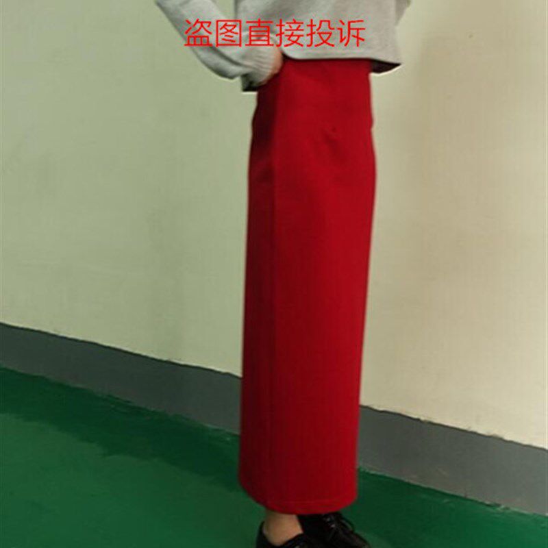 2021夏季新款高腰长裙修身包臀裙不开叉半身裙打底裙弹力裙包邮
