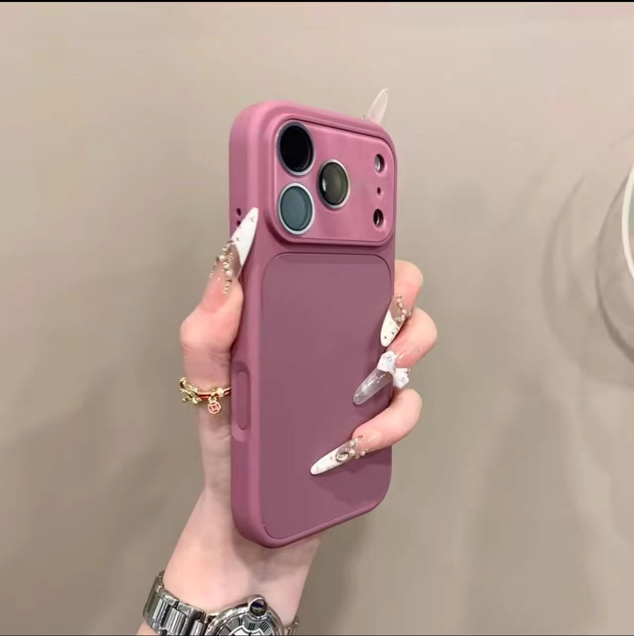 ins黑加仑紫适用iPhone手机保护套/壳