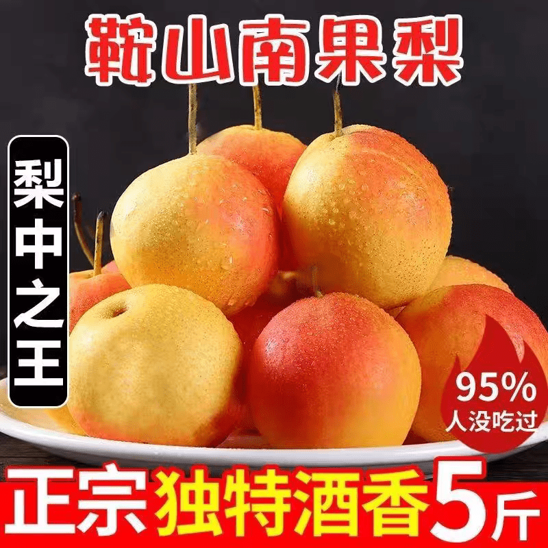 正宗辽宁鞍山南果梨东北特产香水梨子新鲜大甜水果整箱5斤鞍山梨