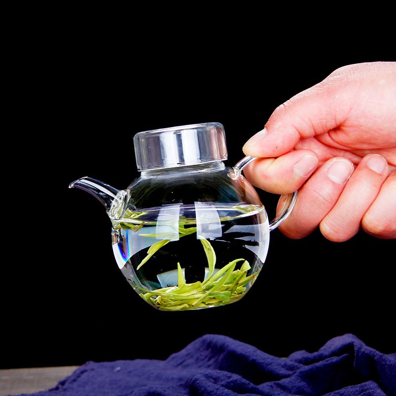 高硼硅玻璃小泡茶壶一人用精致办公室喝绿茶茶壶功夫茶具单壶