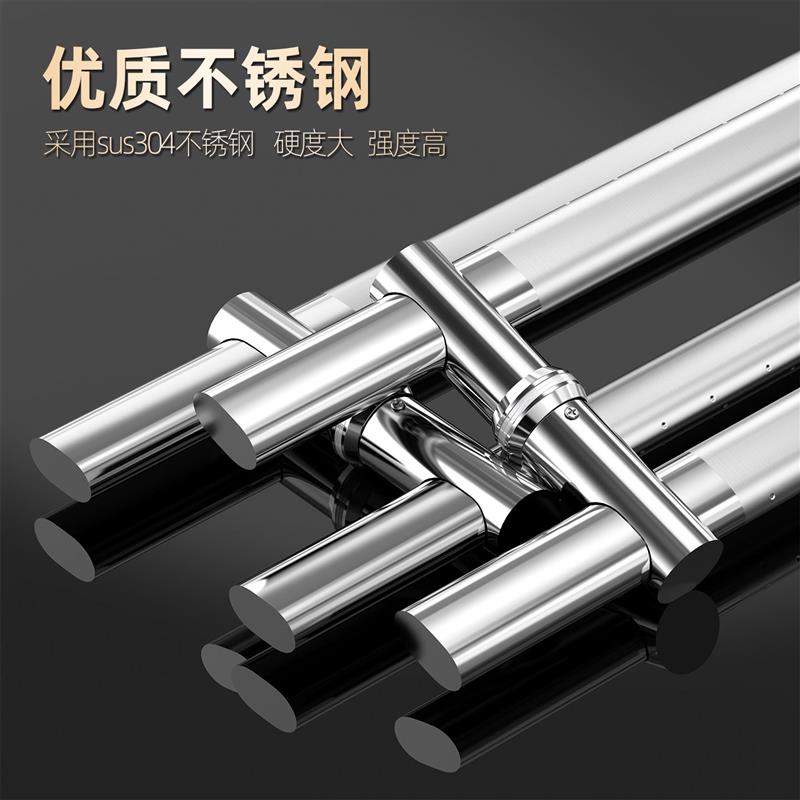 钢化玻璃门拉手门把手加厚不锈钢大门扶手推拉门大拉手可调节孔距