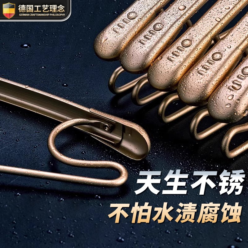 太空铝合金衣架无痕防肩角家用挂衣晾衣高端轻奢金属高级衣服架