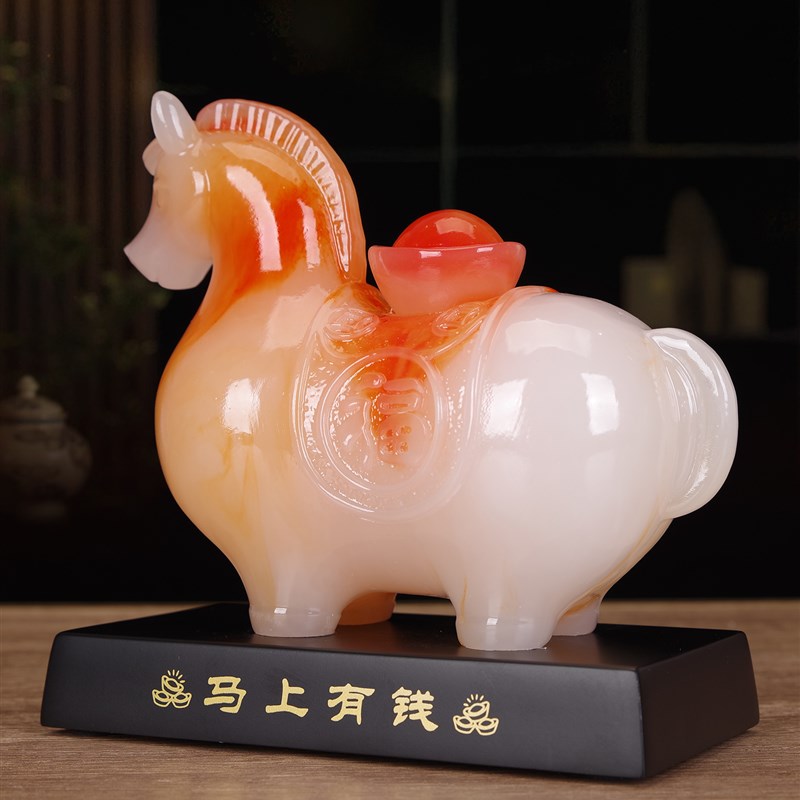丰富的马,生肖马饰品,唐马财运马吉祥物,客厅,高档橱柜,入口装饰