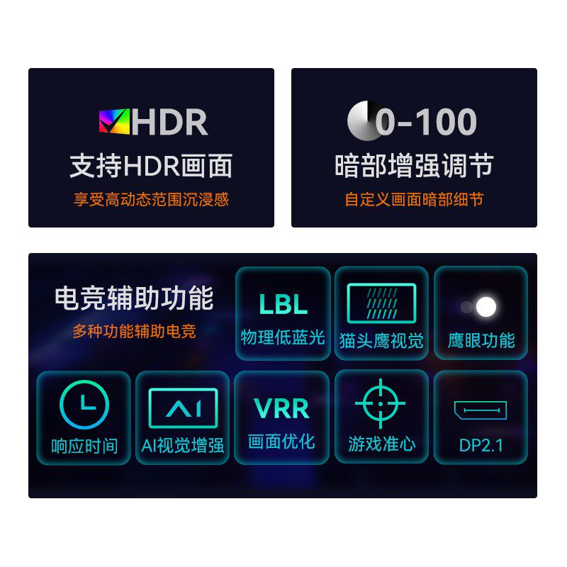 IC显示器24.1英寸600hz电脑EsportTN电竞液晶高清屏幕GX259XTX