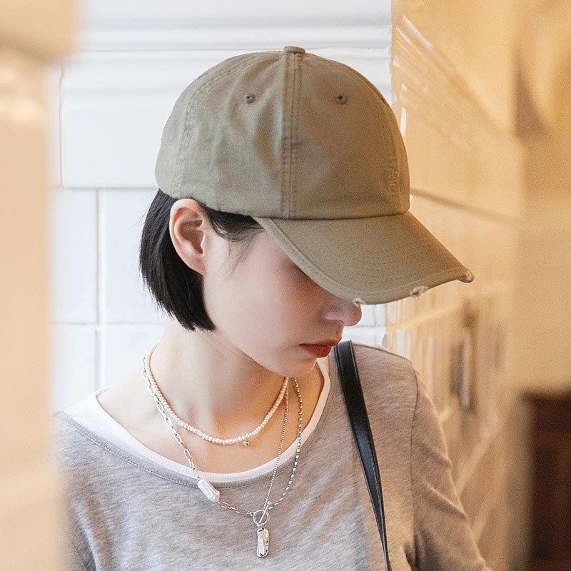 棒球帽假发一体新款弯檐鸭舌帽潮流防晒遮阳帽女士四季光头全头套