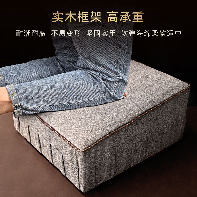 跪垫家用实木磕头拜佛凳佛具用品寺庙跪拜垫佛堂蒲团垫上香拜佛前