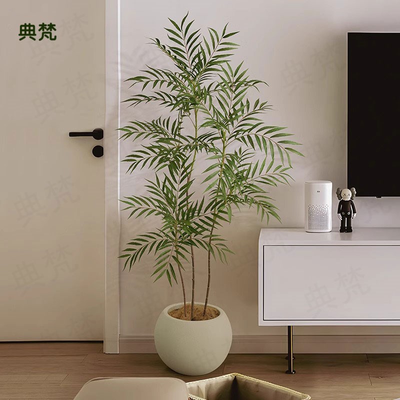 仿真绿植十大功劳高端轻奢仿真绿植室内大型仿生假树落地盆景装饰
