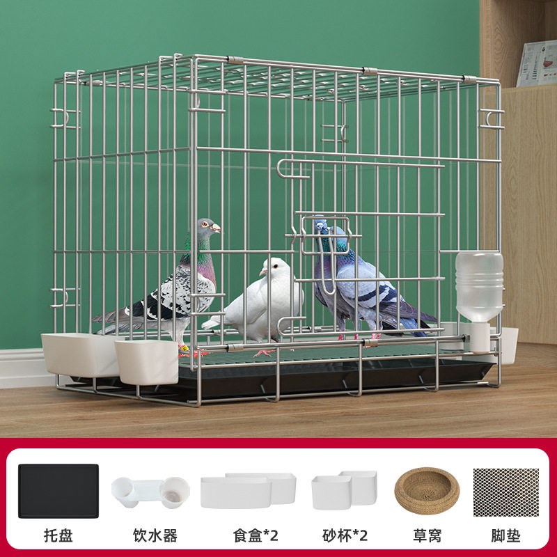 包邮新型鸽舍信鸽专用笼子家用养殖笼折叠配对加密双层鸟笼鸽子笼