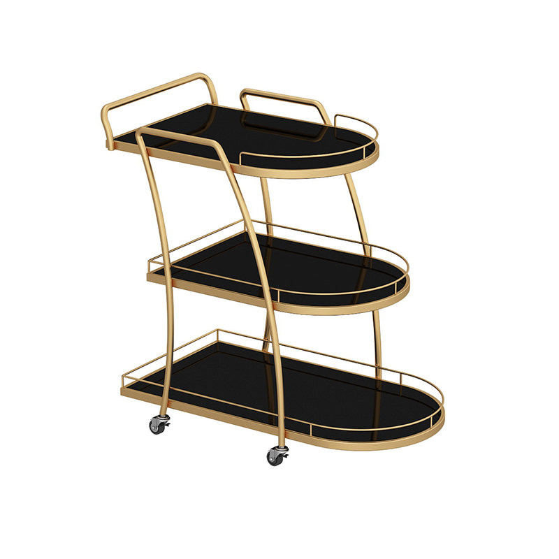 北欧铁艺餐车酒店商用带轮点心车餐边柜家用小推车清吧KTV茶水车