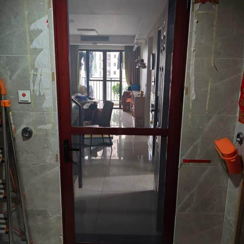 铝合金304不锈钢金刚网平开纱门带锁防盗防鼠灰色定制防蚊纱门