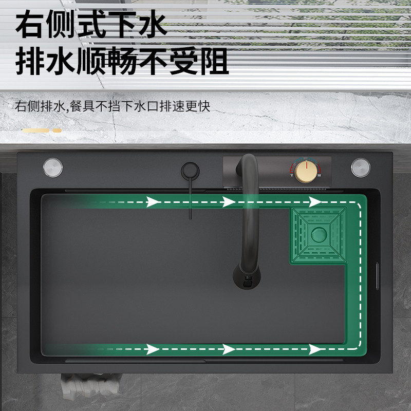 家用白色洗菜盆大单槽厨房水槽带支架落地式不锈钢洗碗池一体水池