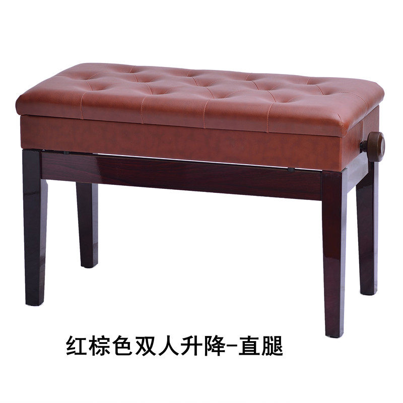 钢琴凳升降单双人带书箱电子钢琴琴凳实木古筝凳儿童可调节钢琴椅