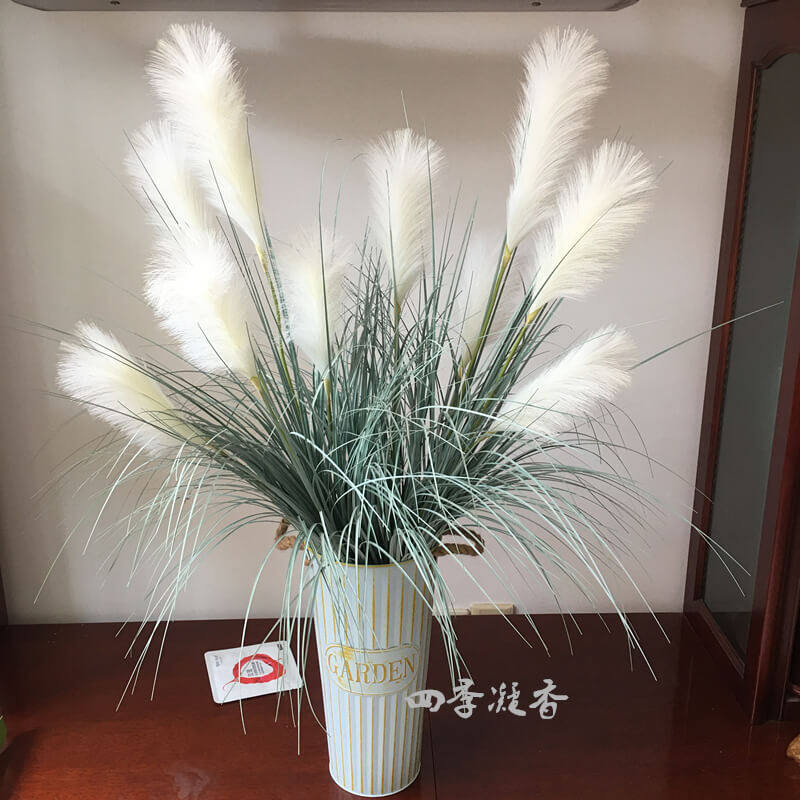 超大把束仿真芦苇狗尾草干花假花五谷杂粮道具水生装饰落地绿植物