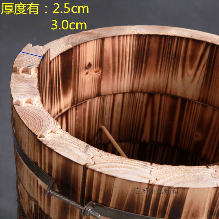 中锋圆桶格子箱杉木蜂桶养蜂工具土养诱蜂招蜂蜂具碳化加厚蜜蜂箱
