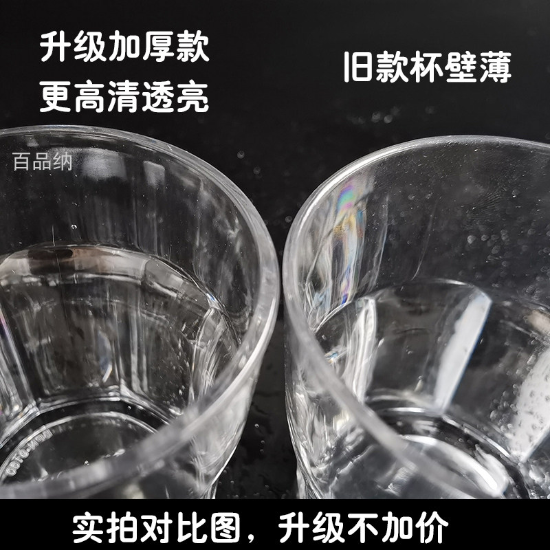 ktv亚克力啤酒杯商用防摔杯子塑料酒杯酒吧八角杯PC茶水杯二两杯