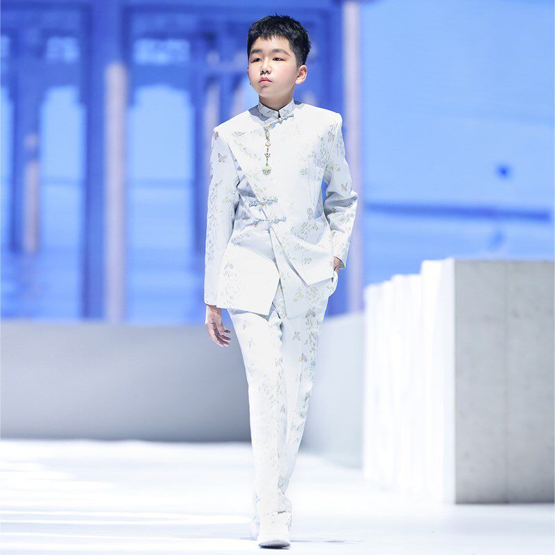 男童高端礼服新中式中国风服装葫芦丝古筝儿童西装套装钢琴演出服