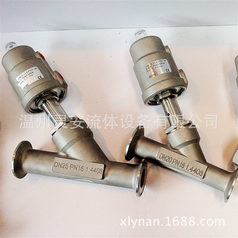 DN25不锈钢头快装角座阀 卫生级全不锈钢角座阀 气动快装角座阀