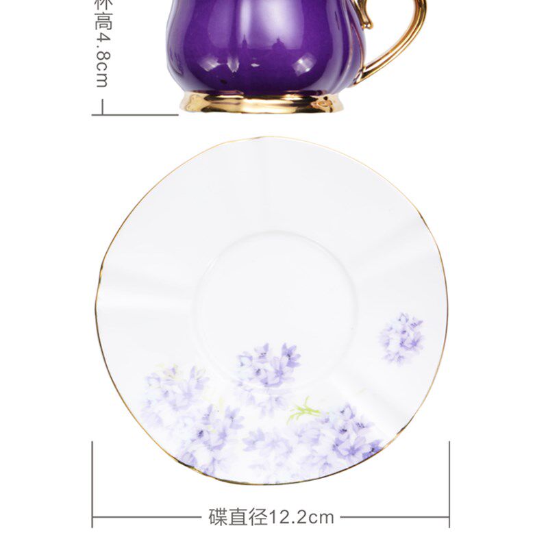 意式浓缩手冲餐厅滤咖啡杯中档骨瓷情侣粉紫套装礼盒陶瓷家用热销