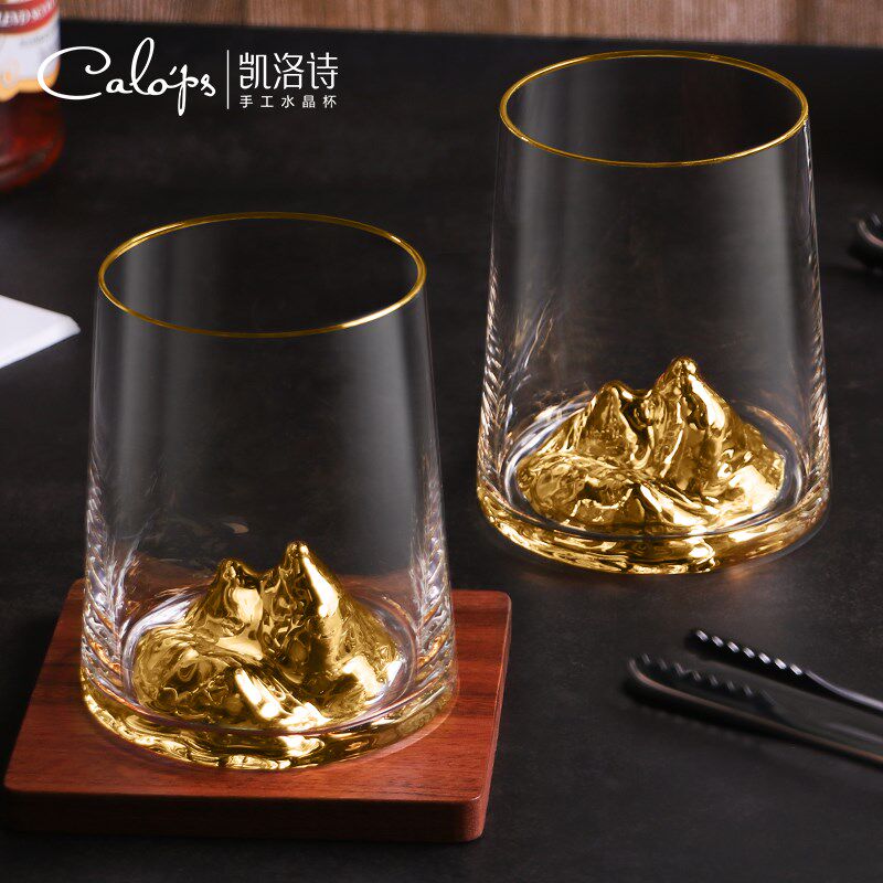 凯洛诗手工江山威士忌杯套装无铅水晶玻璃洋酒杯酒具轻奢定制礼盒