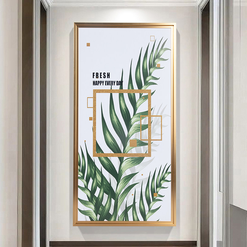 立体金属数字油画装裱高档别墅玄关画框任意定制尺寸带打印油画布