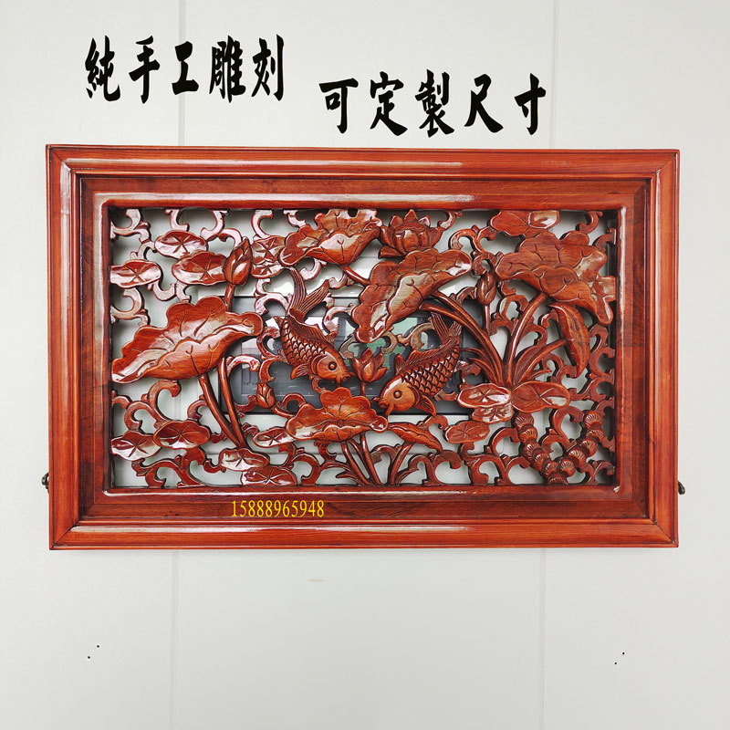 纯手工雕刻配电表箱装饰画遮挡箱横款光纤多媒体强弱电闸表盒挂画