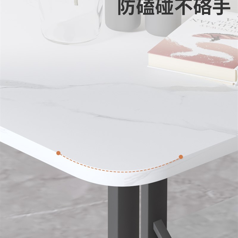 【香港包邮】折叠餐桌家用小户型多功能长方形仿岩板移动吃饭桌子