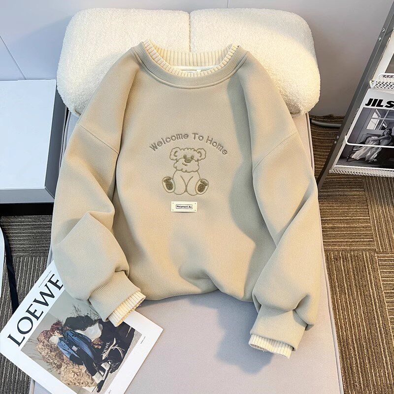 女童加绒卫衣2025冬季新款儿童女孩冬季衣服儿童秋冬款加厚卫衣
