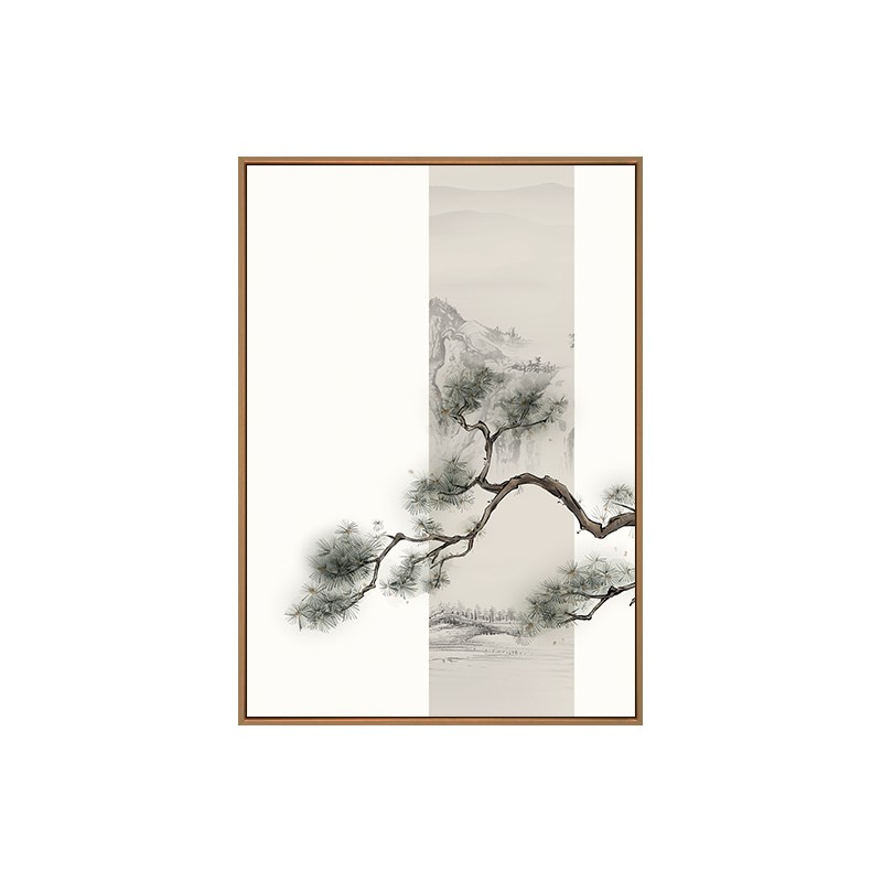 新中式装饰画客厅餐厅玄关壁画书房办公室挂画岁寒三友茶室包厢画
