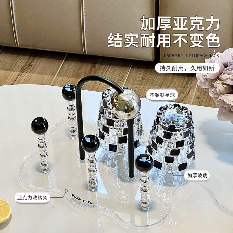 尊慕斯圆球杯架创意客厅茶几提手水杯倒挂防尘玻璃杯茶杯收纳杯架