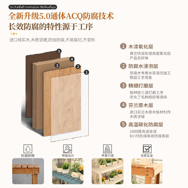 室内阳台实木质花架落地式木制多层多肉花盆植物花卉养花架子客厅