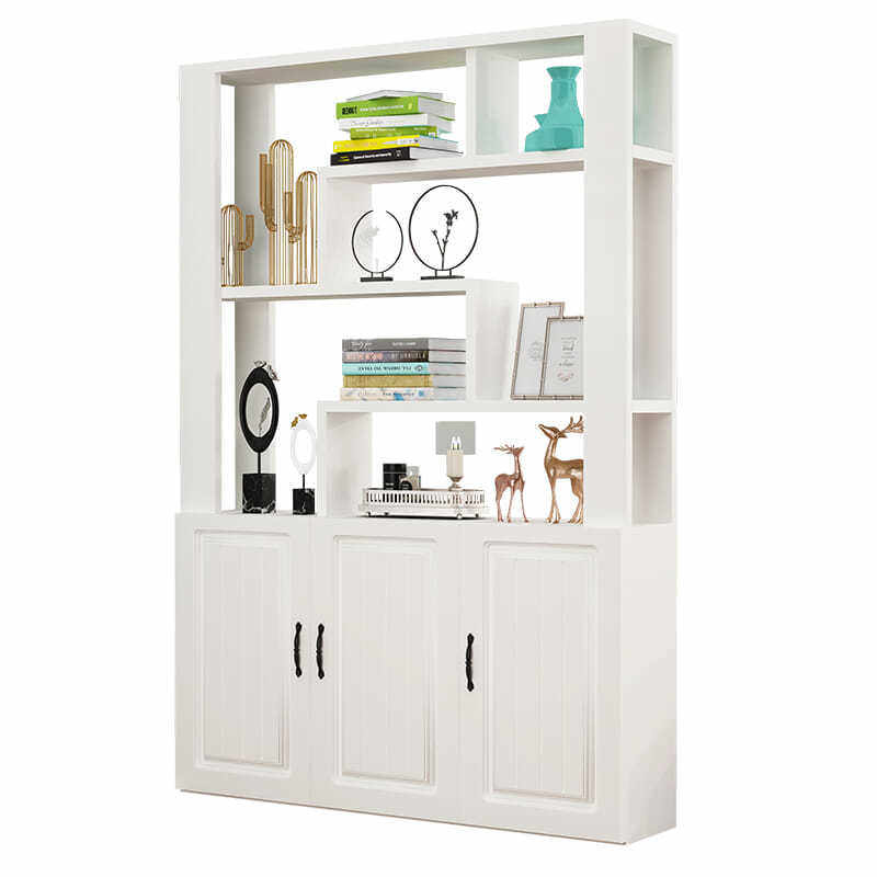 北欧式壁柜墙上进门隔断收纳储物柜实木鞋架落地屏风博古柜酒柜
