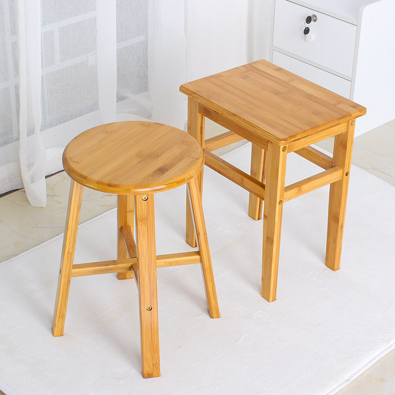 楠竹小凳子实木板凳方凳家用凳圆凳茶几凳木凳餐桌椅凳成人矮凳